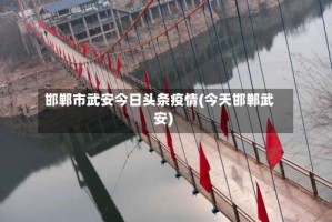 邯郸市武安今日头条疫情(今天邯郸武安)