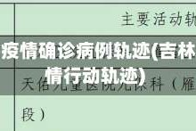 吉林市疫情确诊病例轨迹(吉林市疫情行动轨迹)