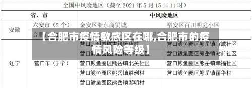 【合肥市疫情敏感区在哪,合肥市的疫情风险等级】-第1张图片