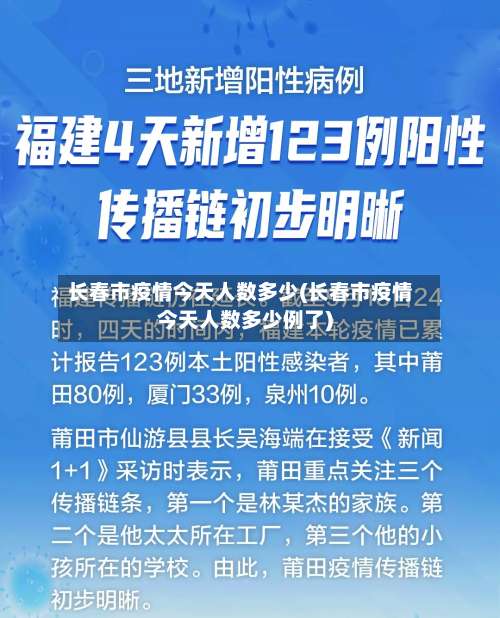 长春市疫情今天人数多少(长春市疫情今天人数多少例了)-第1张图片