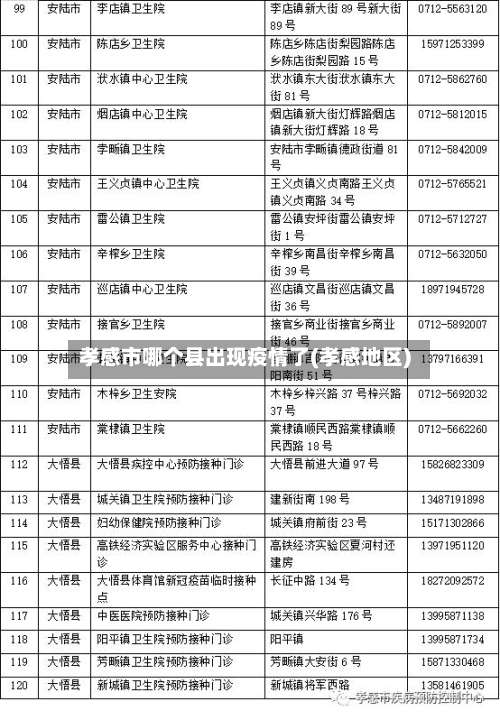 孝感市哪个县出现疫情了(孝感地区)-第2张图片