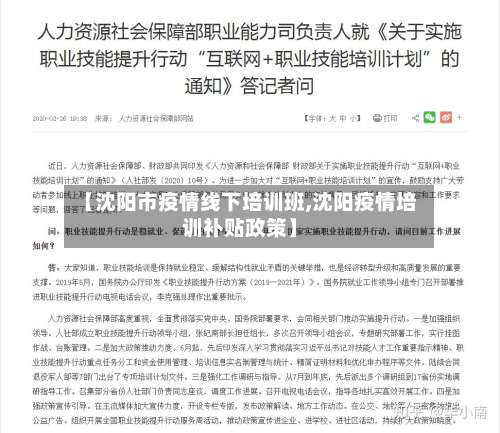 【沈阳市疫情线下培训班,沈阳疫情培训补贴政策】-第3张图片