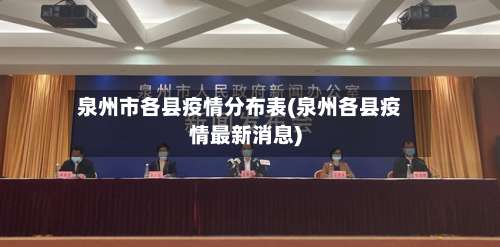 泉州市各县疫情分布表(泉州各县疫情最新消息)-第1张图片